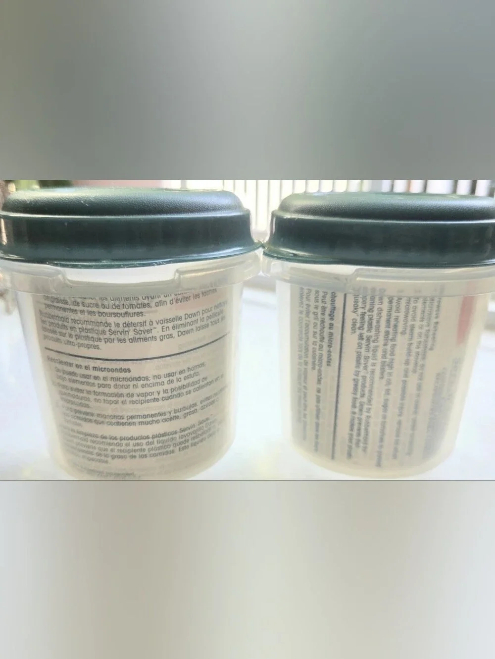 Rubbermaid NEW Vintage 1994 NEW 2 x #6 Servin Saver Microwave Round Containers